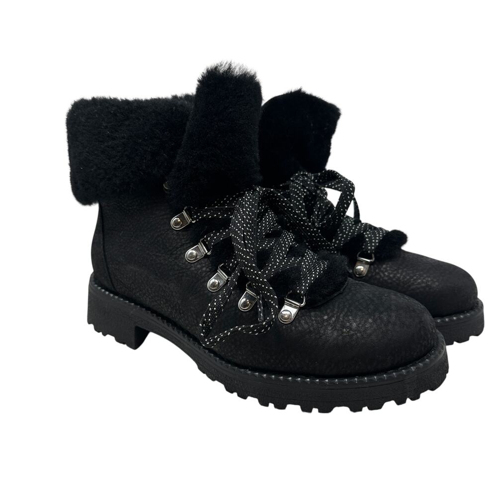 J. Crew Nordic Boots Black‎ Suede Winter Snow Boot Size 9